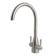 Stainless steel monobloc kitchen tap