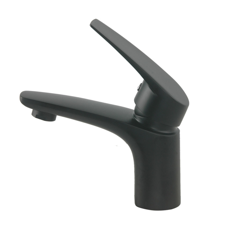 black single hole bathroom faucet