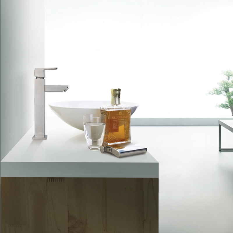 square vessel faucet