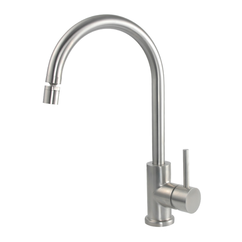 gooseneck kitchen faucet swivel nozzle