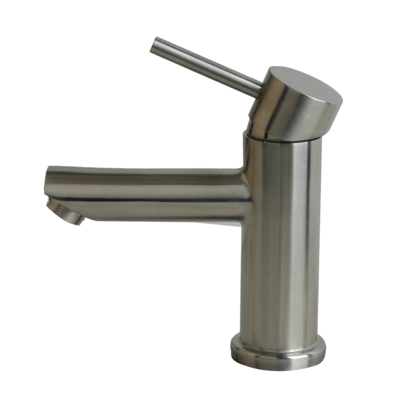 Trevi single hole bathroom sink Brushed Stainless steel faucet