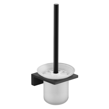 matte black toilet brush holder