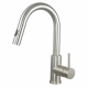 C-65F Sento Stainless stell pull down kitchen faucet with round button head