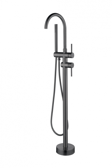 gun metal freestaind tub filler in stainless steel