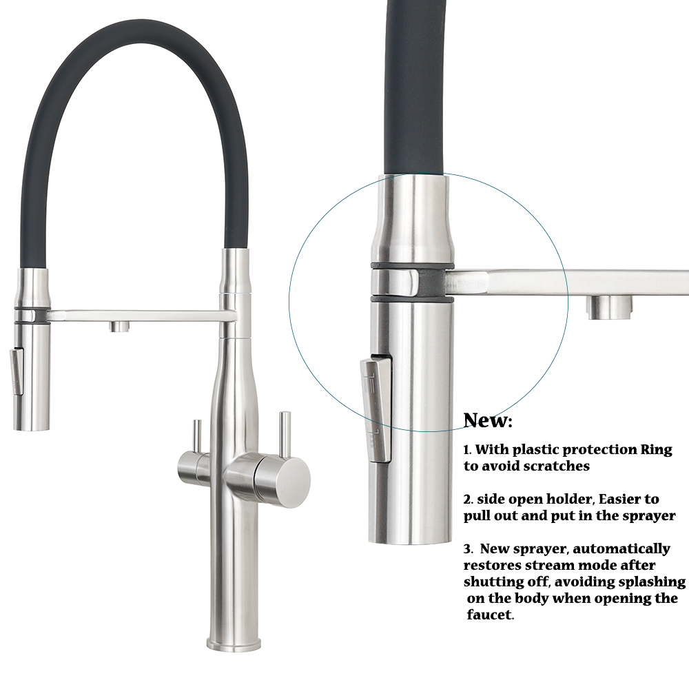 sento stainless steel 3 way filter water semi pro kitchen tap 