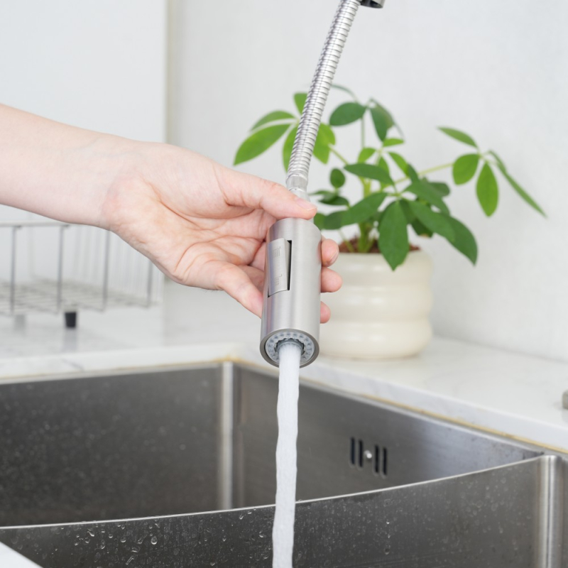 CS-101C 2024 Sento stainless steel single handle pull down sprayer kitchen faucet