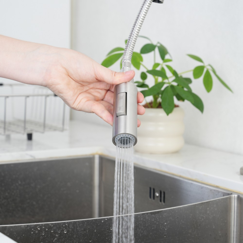 CS-101C 2024 Sento stainless steel single handle pull down sprayer kitchen faucet