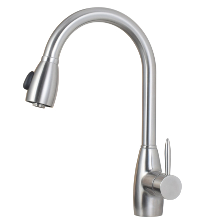 C-48 Sento stainless steel high end pull down kitchen faucet with modern handle lever